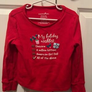 American Girl Red Holiday Kids Pajamas